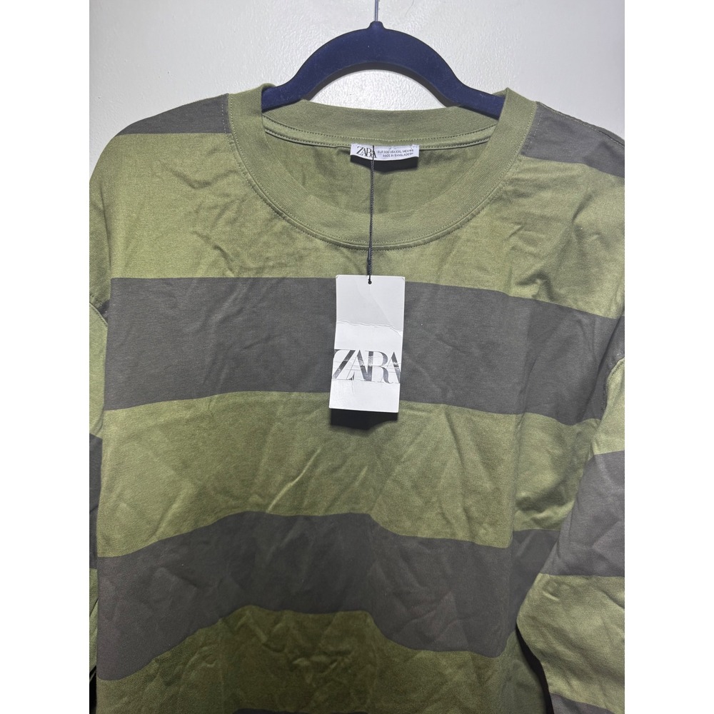 Zara Men's stripped preppy long sleeve shirt